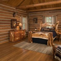 Rustic Log Dresser: Some lifestyle images are created with AI for visualization purposes. Crafted from natural solid wood, each piece is unique and will vary.