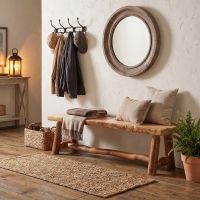 Rustic Log Dining Room: Some lifestyle images are created with AI for visualization purposes. Crafted from natural solid wood, each piece is unique and will vary.