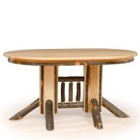 Saranac Hickory Oval Double Pedestal Dining Table