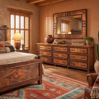 Copper Dresser: Some lifestyle images are created with AI for visualization purposes. Crafted from natural solid wood, each piece is unique and will vary.