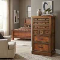 Rustic Dresser: Some lifestyle images are created with AI for visualization purposes. Crafted from natural solid wood, each piece is unique and will vary.