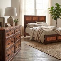 Copper Dresser: Some lifestyle images are created with AI for visualization purposes. Crafted from natural solid wood, each piece is unique and will vary.