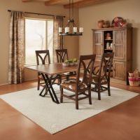 Rustic Dining Table: Some lifestyle images are created with AI for visualization purposes. Crafted from natural solid wood, each piece is unique and will vary.