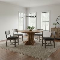 Stump Dining Table: Some lifestyle images are created with AI for visualization purposes. Crafted from natural solid wood, each piece is unique and will vary.