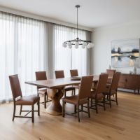 Dining Table: Some lifestyle images are created with AI for visualization purposes. Crafted from natural solid wood, each piece is unique and will vary.
