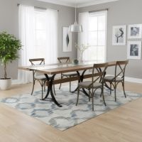 Dining Table: Some lifestyle images are created with AI for visualization purposes. Crafted from natural solid wood, each piece is unique and will vary.