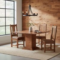 Square Dining Table: Some lifestyle images are created with AI for visualization purposes. Crafted from natural solid wood, each piece is unique and will vary.