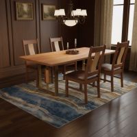 Modern Rustic Dining Table: Some lifestyle images are created with AI for visualization purposes. Crafted from natural solid wood, each piece is unique and will vary.