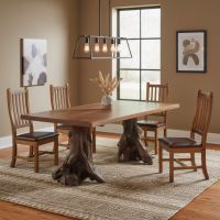 Dining Table: Some lifestyle images are created with AI for visualization purposes. Crafted from natural solid wood, each piece is unique and will vary.