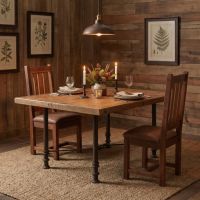 Modern Dining Table: Some lifestyle images are created with AI for visualization purposes. Crafted from natural solid wood, each piece is unique and will vary.