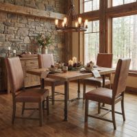 Contemporary Dining Table: Some lifestyle images are created with AI for visualization purposes. Crafted from natural solid wood, each piece is unique and will vary.