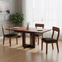 Wood Dining Table: Some lifestyle images are created with AI for visualization purposes. Crafted from natural solid wood, each piece is unique and will vary.