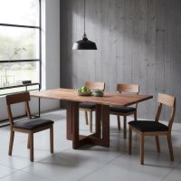Live Edge Dining Table: Some lifestyle images are created with AI for visualization purposes. Crafted from natural solid wood, each piece is unique and will vary.