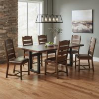 Barnwood Dining Table: Some lifestyle images are created with AI for visualization purposes. Crafted from natural solid wood, each piece is unique and will vary.