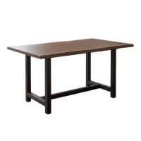 Urban Rustic Metal Beam Live Edge Table