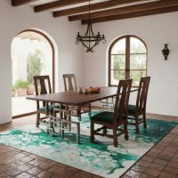 Modern Gathering Table: Some lifestyle images are created with AI for visualization purposes. Crafted from natural solid wood, each piece is unique and will vary.
