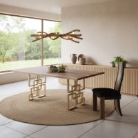 Rectangle Dining Table: Some lifestyle images are created with AI for visualization purposes. Crafted from natural solid wood, each piece is unique and will vary.