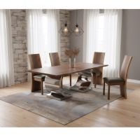 Modern Dining Table: Some lifestyle images are created with AI for visualization purposes. Crafted from natural solid wood, each piece is unique and will vary.