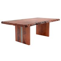 Natural Edge Redwood Slab Dining Table