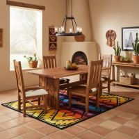 Salvaged Wood Dining Table: Some lifestyle images are created with AI for visualization purposes. Crafted from natural solid wood, each piece is unique and will vary.