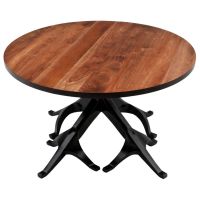 Tree of Life Round Natural Wood Dining Table