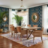 Hardwood Dining Table: Some lifestyle images are created with AI for visualization purposes. Crafted from natural solid wood, each piece is unique and will vary.