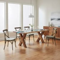 Epoxy Dining Table: Some lifestyle images are created with AI for visualization purposes. Crafted from natural solid wood, each piece is unique and will vary.