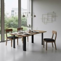 Dining Table: Some lifestyle images are created with AI for visualization purposes. Crafted from natural solid wood, each piece is unique and will vary.
