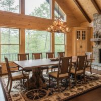 Natural Wood Dining Table: Some lifestyle images are created with AI for visualization purposes. Crafted from natural solid wood, each piece is unique and will vary.