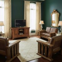 Black Walnut TV Stand: Some lifestyle images are created with AI for visualization purposes. Crafted from natural solid wood, each piece is unique and will vary.