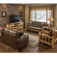 Carved Aspen TV Stand: Some lifestyle images are created with AI for visualization purposes. Crafted from natural solid wood, each piece is unique and will vary.