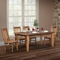 Edinburgh Rough Sawn Barn Wood Dining Collection - Clear Finish