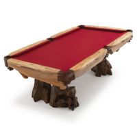 Elk Lake Natural Wood Stump Pool Table-Dark Stumps