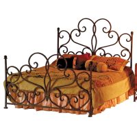 Emily Elegant Forged Rustic Bed