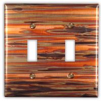 Enchantment Horizontal 2 Toggle Copper Switch Plate