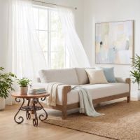 Modern Copper End Table: Some lifestyle images are created with AI for visualization purposes. Crafted from natural solid wood, each piece is unique and will vary.
