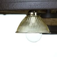 Large Faux Wagon Wheel Chandelier with Downlights