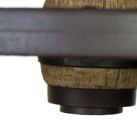 Large Faux Wagon Wheel Chandelier with Downlights