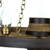 Faux Double Wagon Wheel Chandelier
