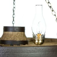 Faux Large Wagon Wheel Chandelier