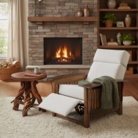 Black Walnut End Table: Some lifestyle images are created with AI for visualization purposes. Crafted from natural solid wood, each piece is unique and will vary.