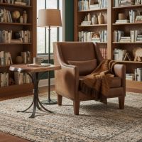 Modern End Table: Some lifestyle images are created with AI for visualization purposes. Crafted from natural solid wood, each piece is unique and will vary.