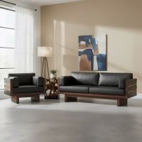 Wood End Table: Some lifestyle images are created with AI for visualization purposes. Crafted from natural solid wood, each piece is unique and will vary.