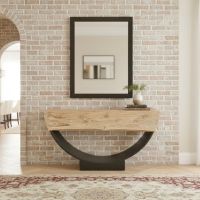 Exotic Reclaimed Hardwood Console Table Modern Rustic