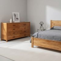 Cherry Dresser: Some lifestyle images are created with AI for visualization purposes. Crafted from natural solid wood, each piece is unique and will vary.