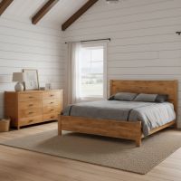Rustic Dresser: Some lifestyle images are created with AI for visualization purposes. Crafted from natural solid wood, each piece is unique and will vary.
