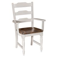 Fargo Farmhouse Single Bend Dining Arm Chair