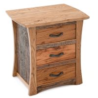 Rustic Craftsman Farmhouse 3 Drawer Nightstand