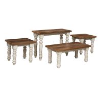 Classic Farmhouse Barn Wood Occasional Tables