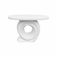 Ridge Loop Console in Painted White Finish